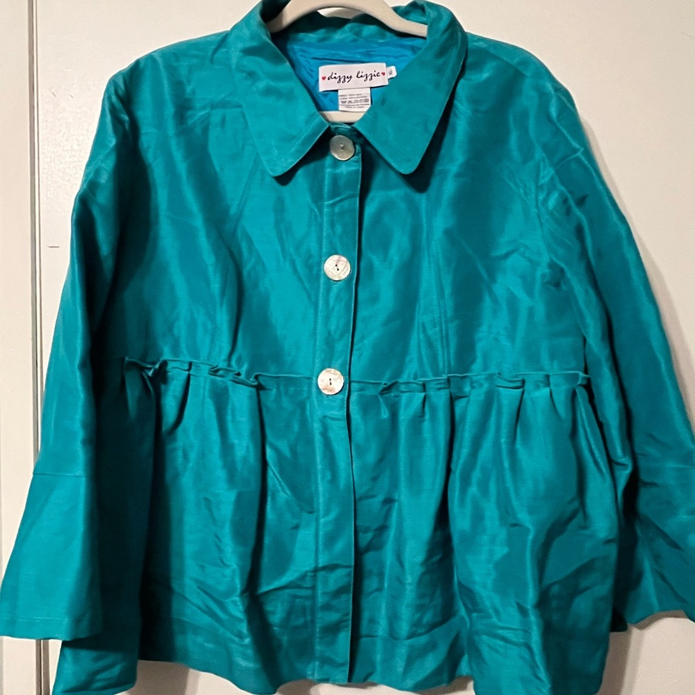 Vintage Dizzy Lizzie 100% Silk 3 pc Suit XL